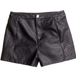 Leather shorts